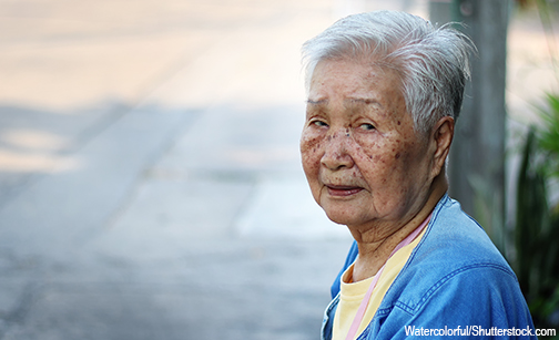 elderly Asian woman